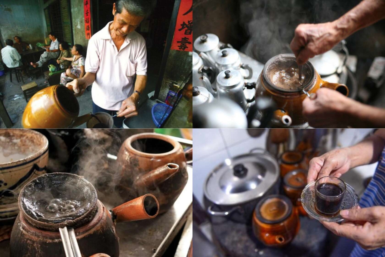 Traditional handcrafted coffee in Saigon