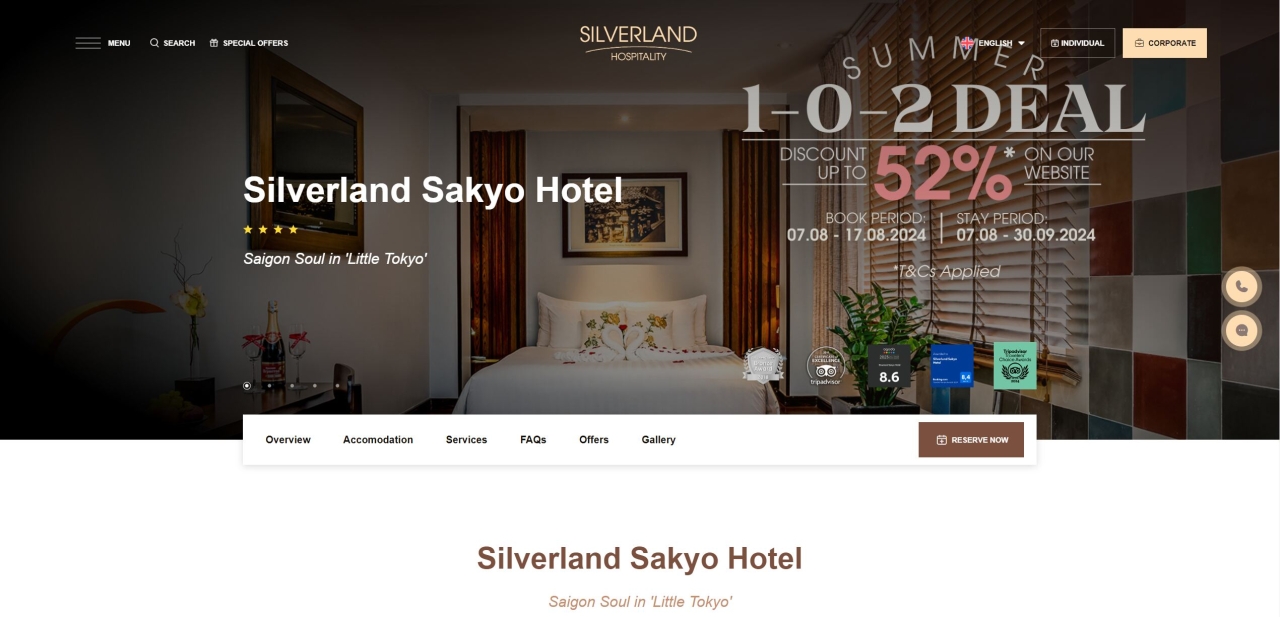 Only few simple steps to book Silverland Sakyo Hotel directly on website 3 silverland sakyo hotel website